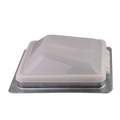White Ventline Powered Roof Vent with Fan - Side Profile View | United RV Parts