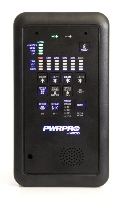 Black WFCO Power Pro Voice Interface Control Panel - Front Display | United RV Parts