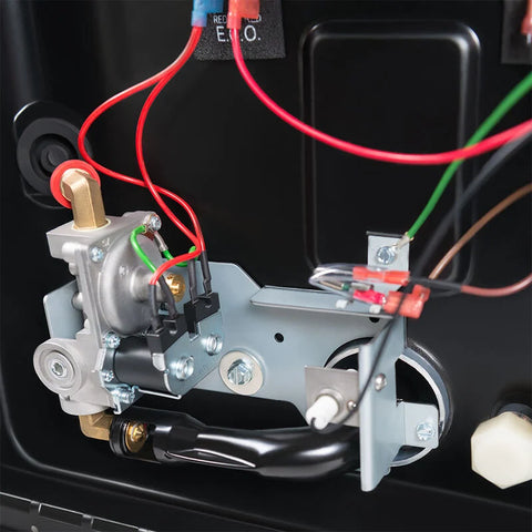 Metal Gas Water Heater Burner Assembly - Close-up Component Detail | United RV Parts