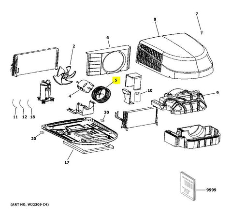 GE Appliances | Blower Wheel | WJ73X25396