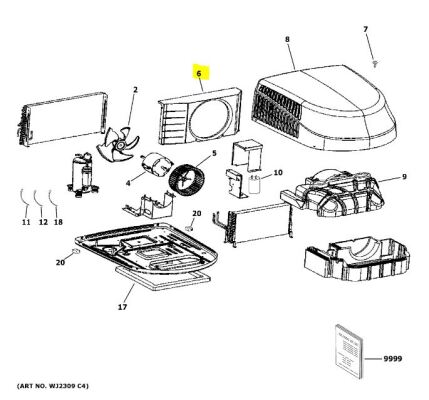 GE Appliances | Fan Shroud  | WJ76X25398 | Fits ARC, ARH Models