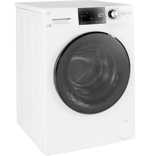 White GE Front Load Washer GFW148SSMWW - Three Quarter View | United RV Parts