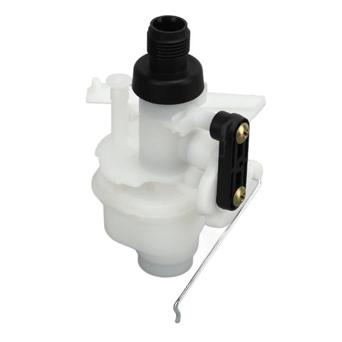 White Plastic RV Toilet Flush Valve - Top Angle View | United RV Parts