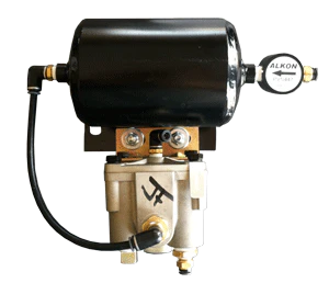 Black Air Tank and Valve Assembly for SMI Braking System - Side View | United RV Parts
