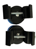 Black Metal SumoSprings Mounting Clamp Detail - Top and Bottom Hardware Views | United RV Parts