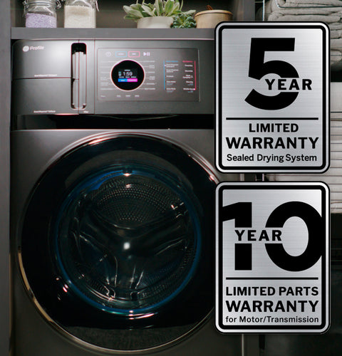 GE Profile | UltraFast Washer/Dryer Combo | PFQ97HSPVDS | with Ventless Heat Pump Technology | 4.8 cu. ft.