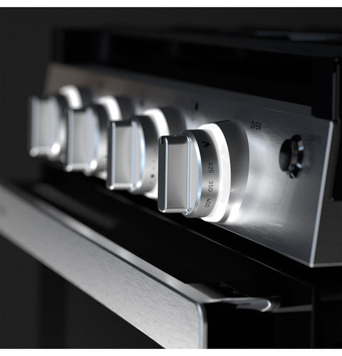 GE Profile PLD621RWSS LP Gas Range Stainless Steel Oven Temperature Control Knobs - Close-Up Detail | United RV Parts