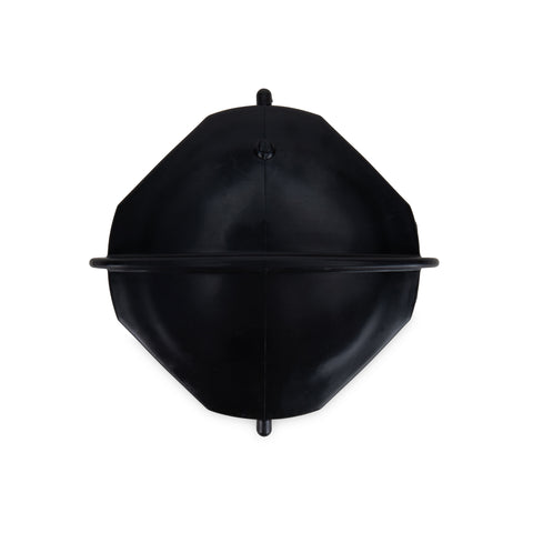 Black RV Sewer Line Cap - Full Octagonal Shape Top View | United RV Parts