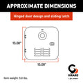 Girard Water Heater Door Dimensions - 15 x 15 Inch Size Chart | United RV Parts