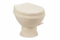 Bone Plastic Dometic 401 RV Toilet Low Profile - Front Angle View | United RV Parts