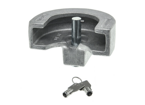 Silver Cast Aluminum Trailer Lock - Internal Mechanism View | United RV Parts