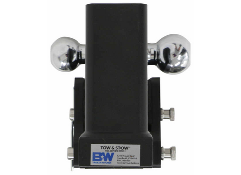 Black B&W Tow & Stow Dual Ball Mount - Top Down View | United RV Parts
