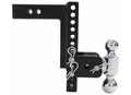 Black B&W Dual Ball Hitch Mount 9 Drop - Side Profile View | United RV Parts