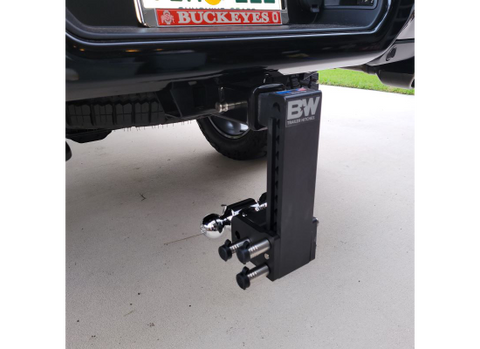 B&W Black Trailer Hitch Mount Installed on Vehicle - Rear View | United RV Parts