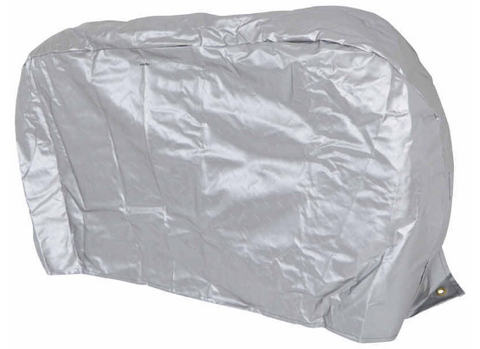 Silver Vinyl ADCO Double Axle Tyre Gard RV Tire Cover - Product Flat View | United RV Parts