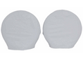 White ADCO Ultra Tyre Gard RV Tire Covers Pair - Front View Set of Two | United RV Parts