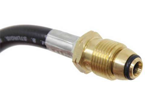 Brass Propane Adapter with Black O-Ring - Side Profile | United RV Parts