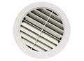 Light Beige Plastic 5 Inch Round AC Ceiling Register - Angled View | United RV Parts