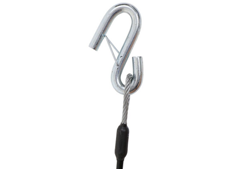Galvanized Steel Safety Cable Hook Hardware - Close-Up | United RV Parts