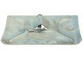 Galvanized Steel RV Landing Gear Foot LG119225 with Pin Installed - Top-Down View | United RV Parts
