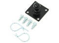 Curt 17201 Black Steel Sway Control Ball and Mounting Plate with Screws and R-Clips - Angled View | United RV Parts