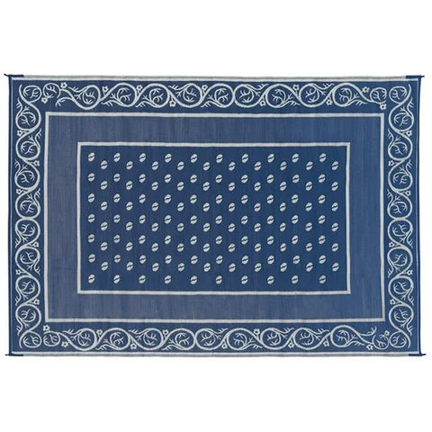 Faulkner | Tapete reversible para patio de autocaravana Vineyard | Azul | 48704 | 2,44 m x 6,16 m