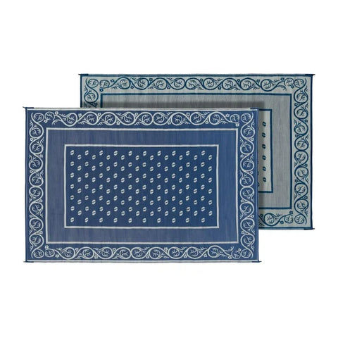 Faulkner | Tapete reversible para patio de autocaravana Vineyard | Azul | 48704 | 2,44 m x 6,16 m