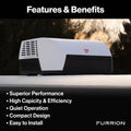 Furrion Chill Cube Installed on RV Roof with Features Benefits Text | United RV Parts