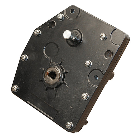 Black Metal RV Landing Gear Gearbox LG-179015 - Angle View Internal Mechanism | United RV Parts