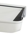 Hengs Escape Hatch Lid 90088-C1 Curl Style Hinge and Frame Corner - Close-Up Detail | United RV Parts
