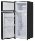 Black InVision RV Refrigerator Interior - Doors Open View | United RV Parts