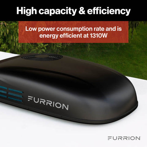 Aire acondicionado Furrion Chill® HE de perfil bajo para autocaravanas | 2024044600 | 15 000 BTU | Bomba de calor | Negro | R32