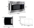 InVision RV Microwave 3056AST - Dimension Chart | United RV Parts