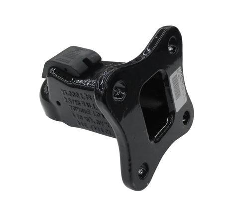 Black Cast Iron Demco Coupler - Angle View with Specifications | United RV Parts