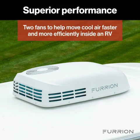 Furrion | Chill Cube RV Air Conditioner Low Profile | 2025059446 | 15,000 BTU | FACR15LPVS-BL-AM | Heat Pump | White