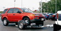 Red Saturn SUV Loading onto Demco Kar Kaddy SS - Loading Process | United RV Parts