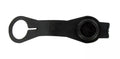 Valterra Black 3/4 Inch RV Fresh Water Inlet Plug and Strap - Top View Flat Lay | United RV Parts