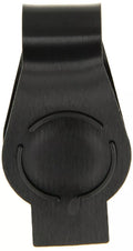 Black Plastic RV Water Inlet Plug with Strap - Front View Showing Plug Detail | United RV Parts