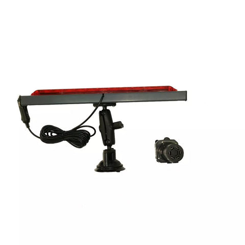 Red LED Light Bar with Suction Mount and 12V Power Cable - Side Angle | United RV Parts