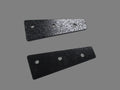 Black Textured Metal RV Hitch Locking Plates - Side View | United RV Parts