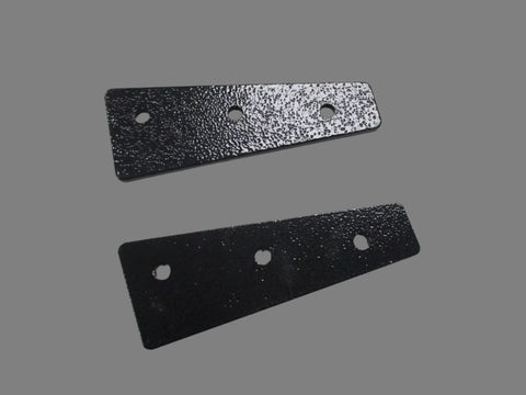 Black Textured Metal RV Hitch Locking Plates - Side View | United RV Parts