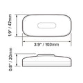 Dream Lighting 3110101A Amber LED Marker Light Dimensions 3.9x1.9x0.8 in - Size Diagram | United RV Parts