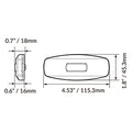 Dream Lighting CMB2SRA LED Clearance Light Dimensions 4.53x1.8x0.7 Inch - Size Diagram | United RV Parts