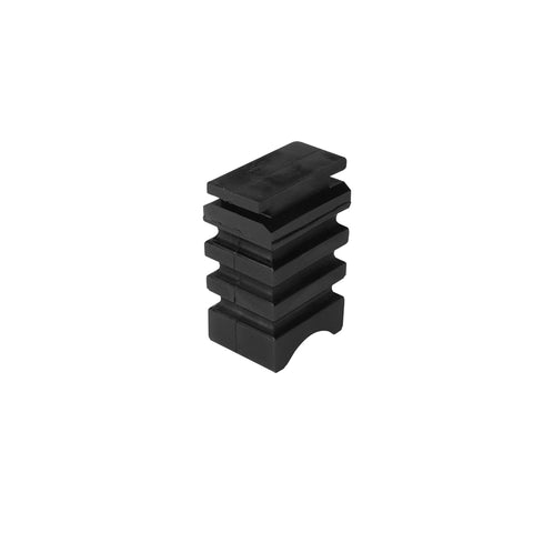 Black Rubber SumoSprings SSR-338-47 Rear Suspension Spring - Angled View Showing Layered Profile | United RV Parts