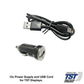 Black TST Power Accessories - 12V Power Supply and USB Cable | United RV Parts