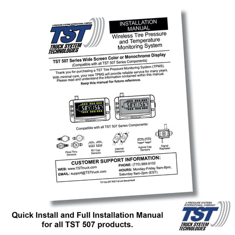 White TST Installation Manual - Quick Install Guide for 507 Series | United RV Parts