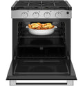 GE Profile PLD621RWSS Drop-In LP Gas Range Open Oven with Food on Rack - Lifestyle View | United RV Parts
