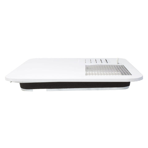 White Steel RV Water Heater Door - Side Profile Installed | United RV Parts