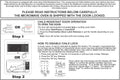 GE Appliances RV Microwave GCBK09N1WBB - Child Resistant Door Lock Instructions Diagram | United RV Parts
