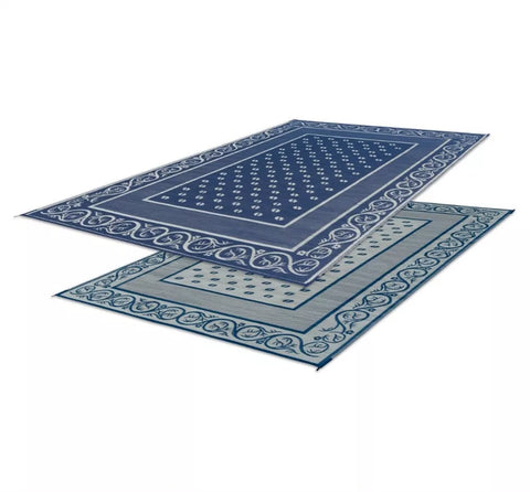 Faulkner | Tapete reversible para patio de autocaravana Vineyard | Azul | 48704 | 2,44 m x 6,16 m